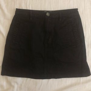 pacsun black jean skirt